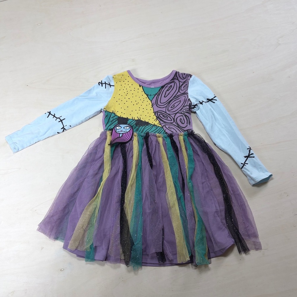 Disney Nightmare Before Christmas Sally Costume Dress Girls XS 4-5 Patchwork